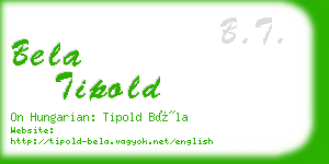 bela tipold business card